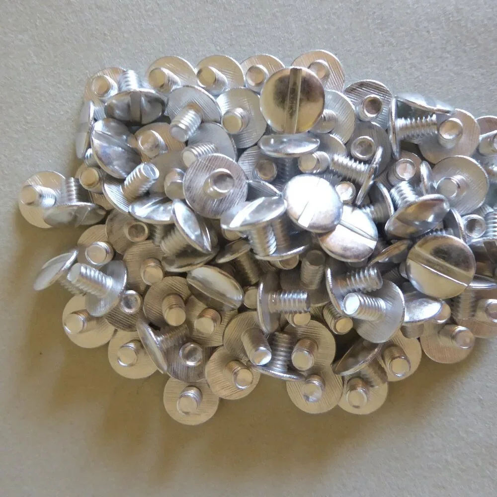 NEW .25” ALUMINUM POST SCREW BOOK BINDING HOLE PUNCH BINDERY POSTS 100 SETS
